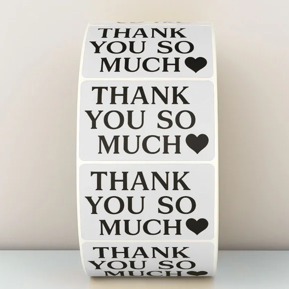 Thank You So Much Stickers – Heart Labels for Small Business Packaging Orders - Picture 2 of 11